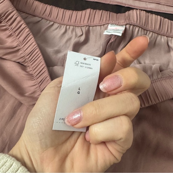 NWT OLD NAVY Blush Pink Women's Sleepwear Set L comfy coquette lounge - Picture 4 of 5